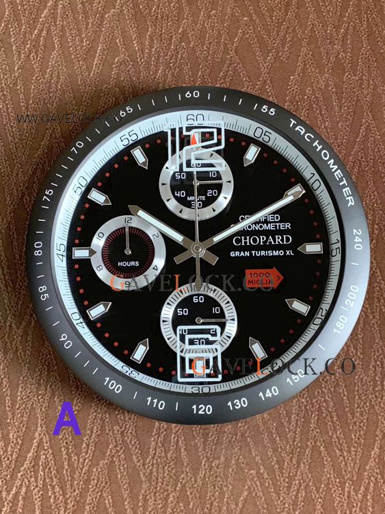 All Black Chopard Mille Miglia GT XL Wall Clock - Best Replica